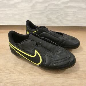 Nike Boys Black Green Tiempo Legend 9 Sports Outdoor Soccer Cleats Size 4.5